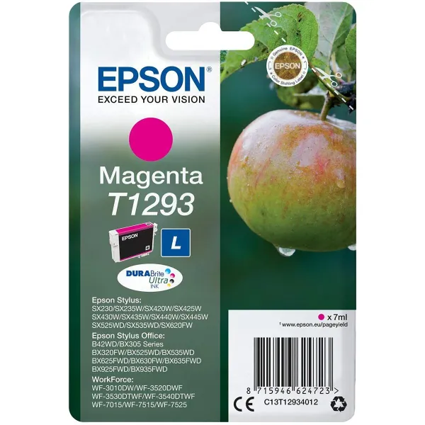 Alkunperäinen mustepatruuna Epson SX 235W /420W/425W/ OFFICE BX305F/320FW Magenta (10 osaa)