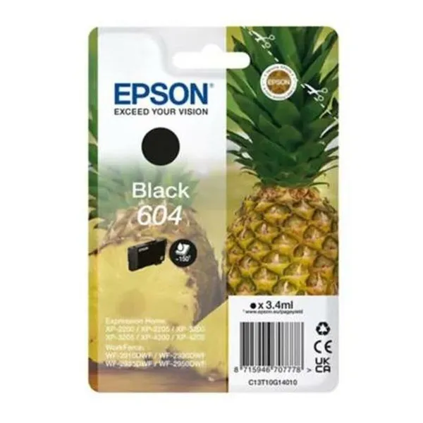 Картридж с оригинальными чернилами Epson XP-2200 WF-2910DWF Чёрный (10 штук)