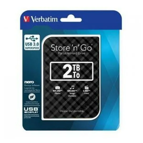 Išorinis kietasis diskas Verbatim STORE 'N' GO GEN 2 Juoda HDD 2 TB (4 vnt.)