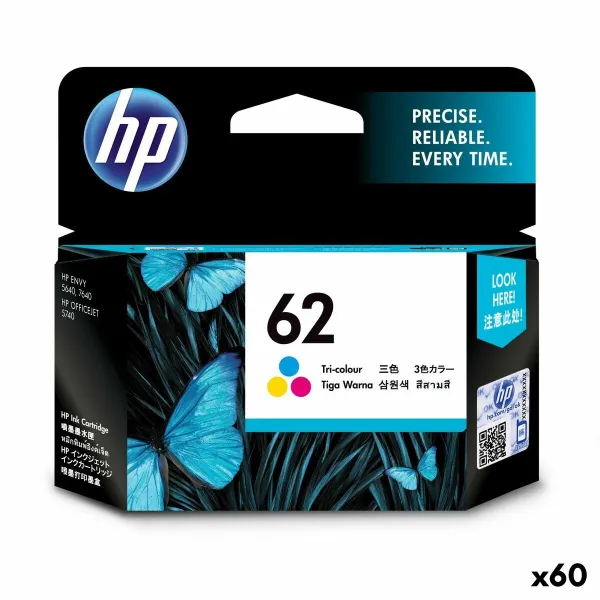 Originaalne Tindikassett HP ENVY 5640 - Nº62 Kolmevärviline (60 Ühikut)