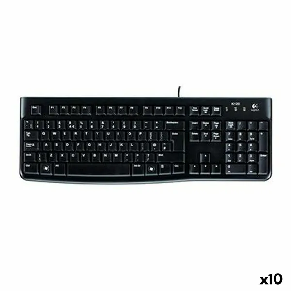 Klaviatuur Logitech K120 Must Hispaaniakeelne Qwerty (10 Ühikut)