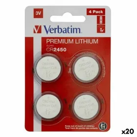 Liitium Nööppatareid Verbatim CR2450 (4 Tükid, osad) (20 Ühikut)