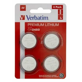 Liitium Nööppatareid Verbatim CR2450 (4 Tükid, osad) (20 Ühikut)