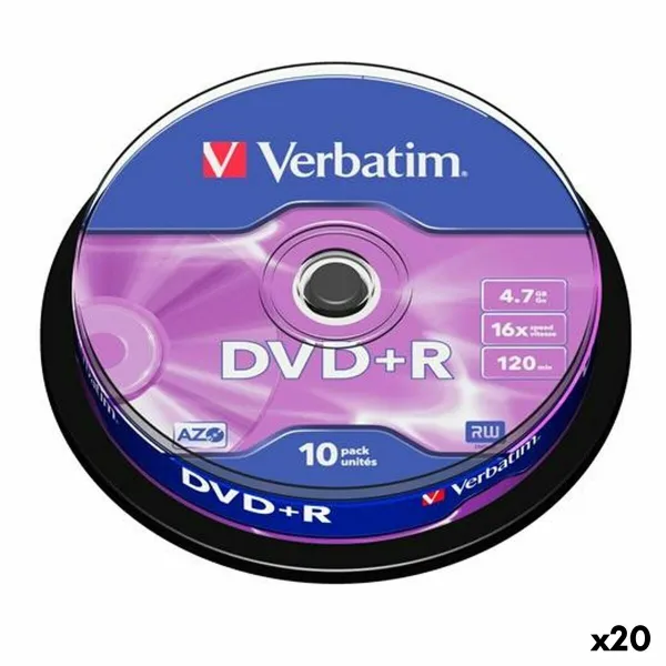 DVD+R Verbatim 4,7 GB 16x 10 Dalys (20 vnt.)