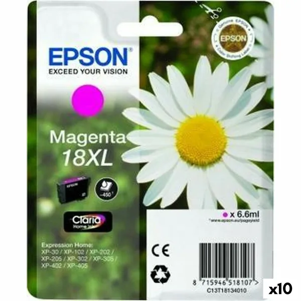 Originali rašalo kasetė Epson  Nº18XL Rožinė (10 vnt.) (1 vnt.)