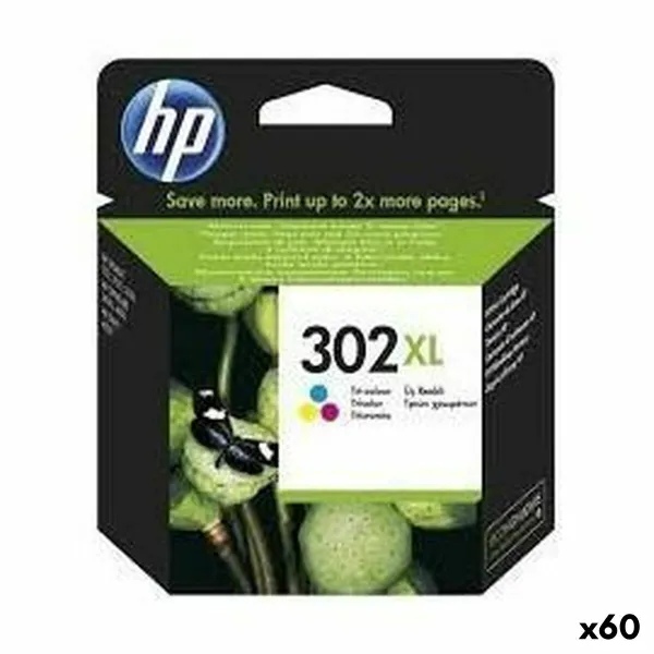 Originali rašalo kasetė HP 302XL Trijų spalvų (60 vnt.)