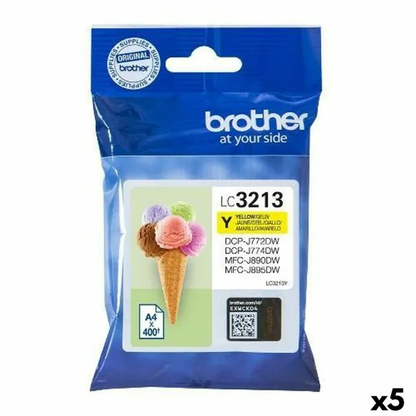 Originali rašalo kasetė Brother Geltona (5 vnt.)