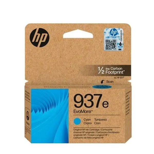 Alkunperäinen mustepatruuna HP Nº937E Syaani (50 osaa)