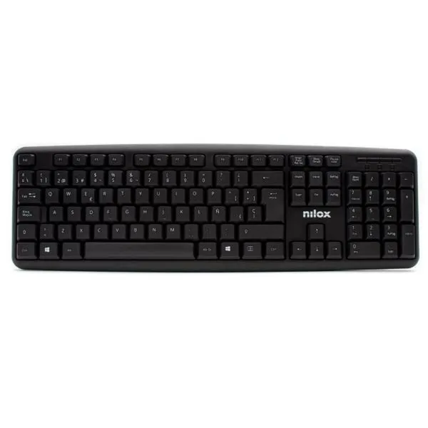 Klaviatuur Nilox Must Hispaaniakeelne Qwerty (20 Ühikut)