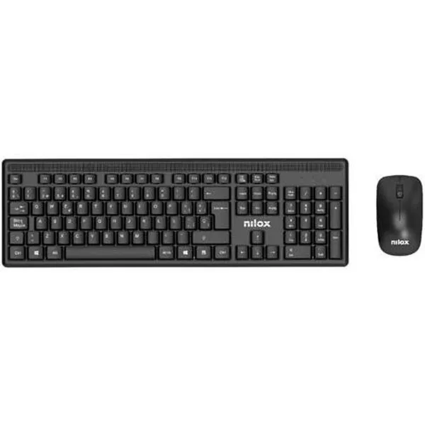 Klaviatūra un Pele Nilox Melns Spāņu Qwerty (20 gb.)