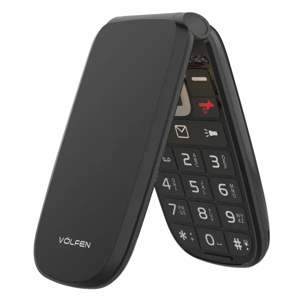 Mobilusis telefonas vyresnio amžiaus žmonėms Volfen ASTRO FLIP Juoda 48 MB 2,8" 4G