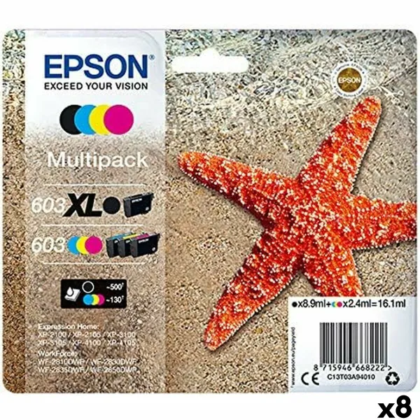 Originali rašalo kasetė Epson Juoda / žydra / rausvai raudona / geltona (8 vnt.)