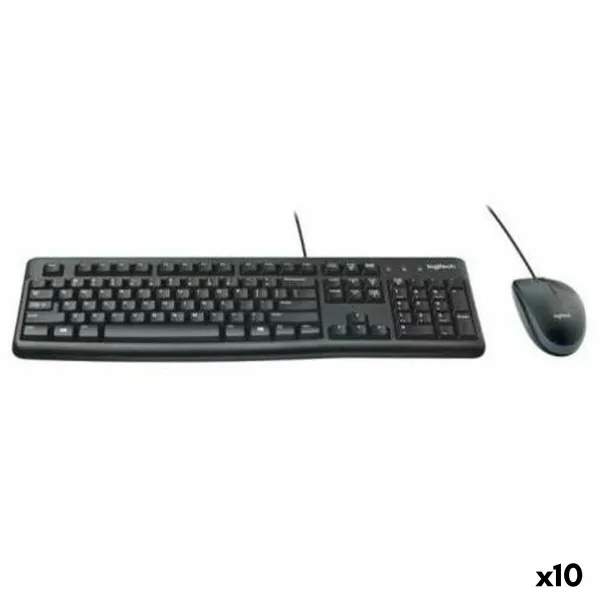 Klaviatūra un Pele Logitech MK120 Melns Spāņu Qwerty (10 gb.)