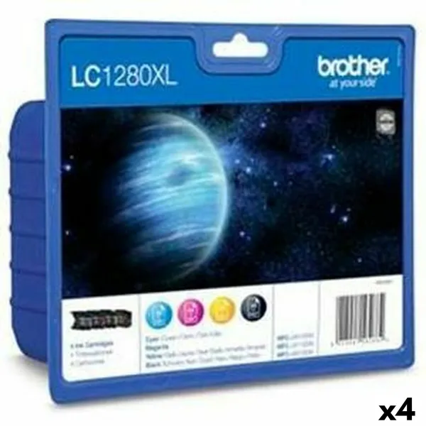 Originali rašalo kasetė Brother LC1280XL Geltona Mėlyna Juoda Rožinė (4 vnt.)