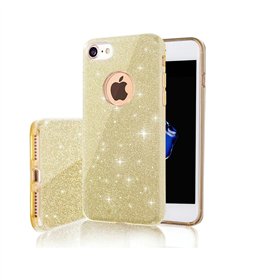 Glitter 3in1 case for iPhone 16e gold