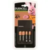 Lādētājs + uzlādējamas baterijas DURACELL (3 gb.)