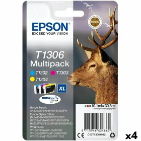 Alkunperäinen mustepatruuna Epson SX525WD/620FW/ OFFICE B42WD/525WD/625FWD/925FWD Kolmiväri (4 osaa)
