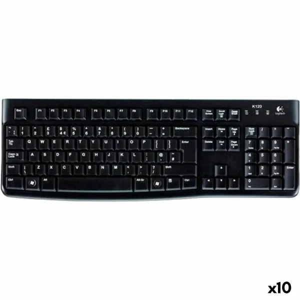 Klaviatūra Logitech K120 Melns Spāņu Qwerty (10 gb.)