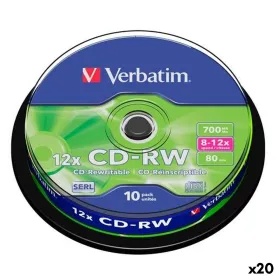 CD-RW Verbatim 700 MB 12x 10 Tükid, osad (20 Ühikut)