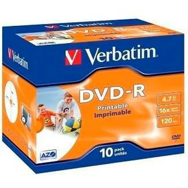 DVD-R Verbatim 4,7 GB 16x 10 Dalys (10 vnt.)