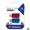 USB Zibatmiņa Verbatim Daudzkrāsains 32 GB 2 Daudzums (5 gb.)