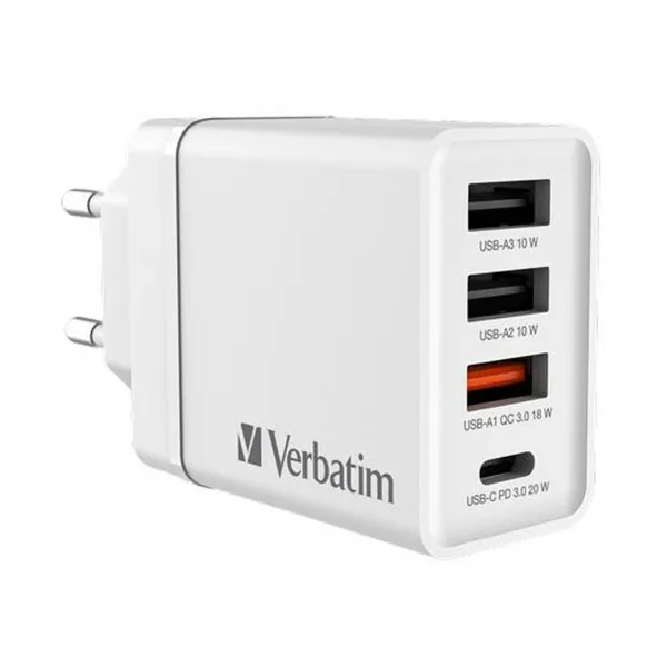 Сетевое зарядное устройство Verbatim Белый 30 W (10 штук)