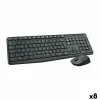 Klaviatūra un Pele Logitech MK235 Melns Spāņu Qwerty (8 gb.)