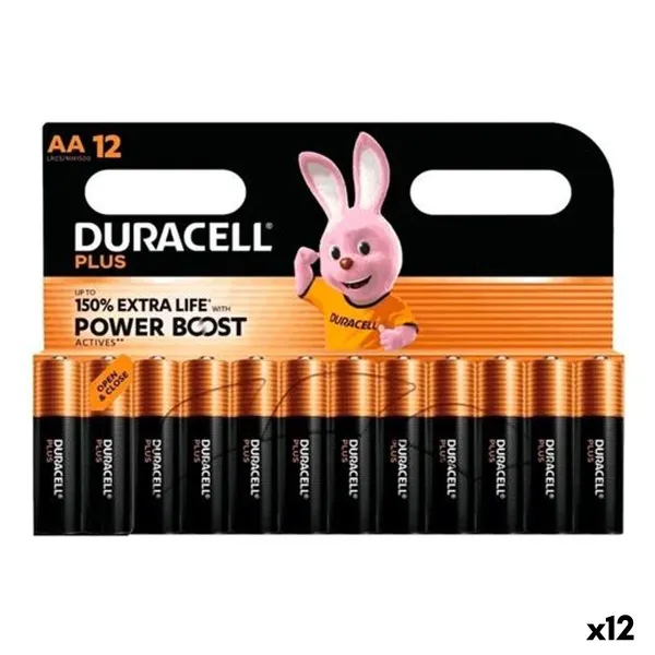 Šarminės baterijos DURACELL PLUS POWER 1,5 V LR06 12 Dalys (12 vnt.)