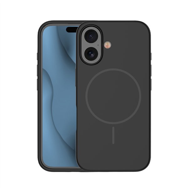Silicone Thin Mag case for iPhone 17 black