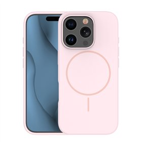 Silicone Thin Mag case for iPhone 17 light pink