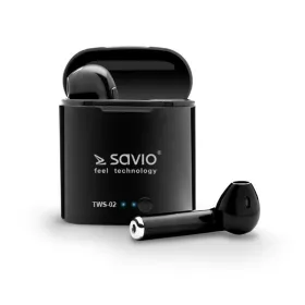Austiņas In-ear Bluetooth Savio TWS-02 Melns Grafīts