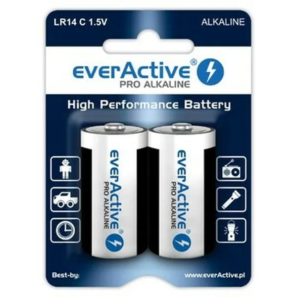 Baterijos EverActive Pro LR14 C 1,5 V Tipas C (2 vnt.)