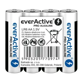 Patareid EverActive LR6 AA 1,5 V (4 Ühikut)