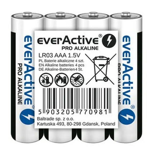 Baterijos EverActive LR03 1,5 V (4 vnt.)