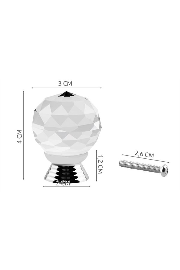 Crystal furniture knob