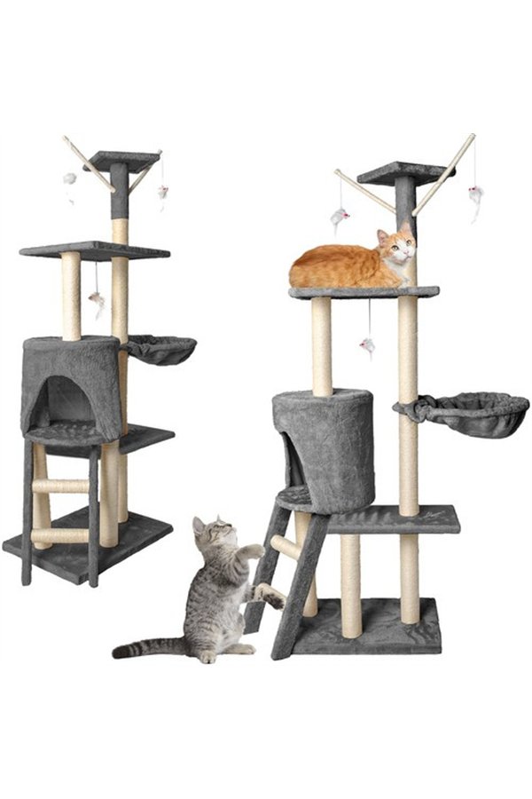 Cat tree 138cm gray