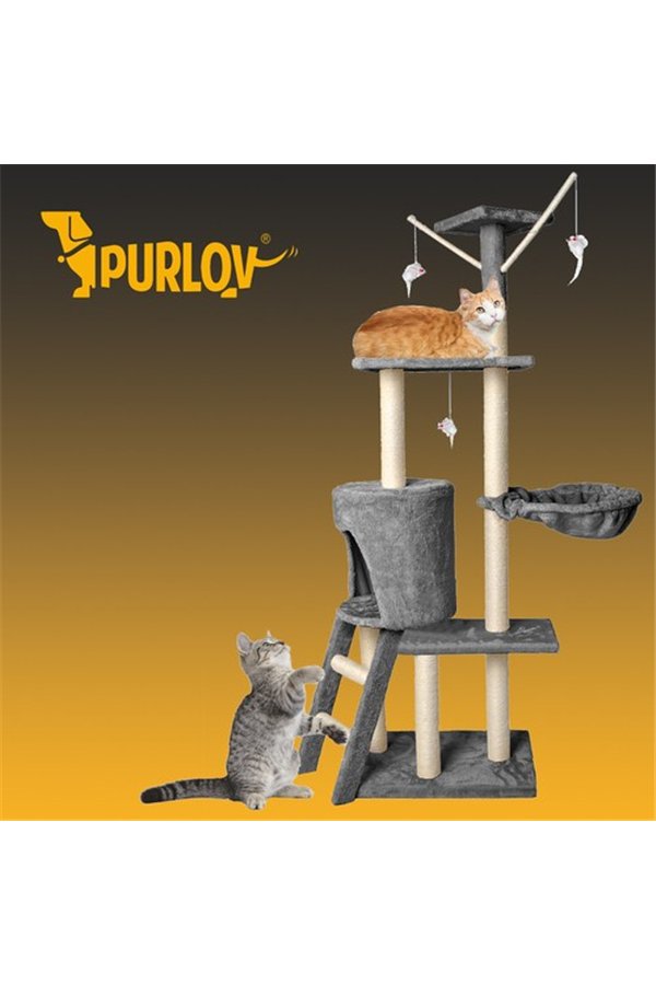 Cat tree 138cm gray