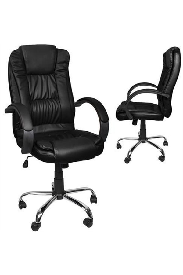 Office chair eco leather - black MALATEC