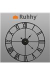 Retro wall clock - black