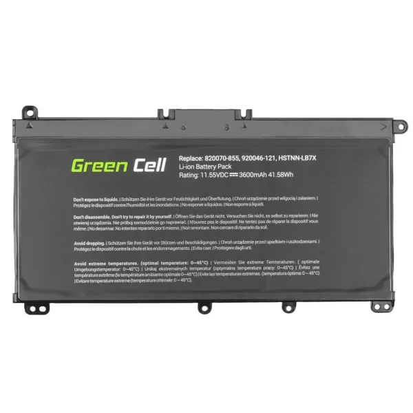 Nešiojamo kompiuterio baterija Green Cell HP145 Juoda 3600 mAh