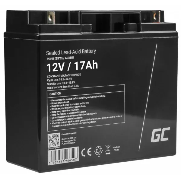 Baterija Nepertraukiamo Maitinimo šaltinio Sistema UPS Green Cell AGM51 12 V