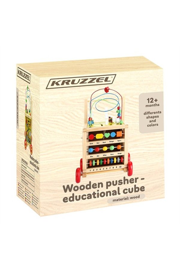 Wooden pusher - Educational cube 22606