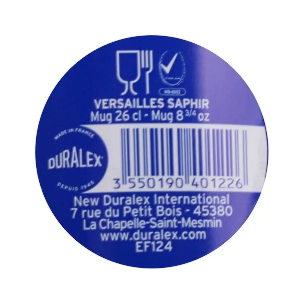 Cup Duralex Versailles Blue 260 ml (72 Units)