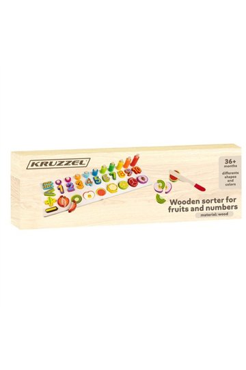 Puidust puuviljade ja numbrite sorteerija 22607 | Osta veebist — Megaluks