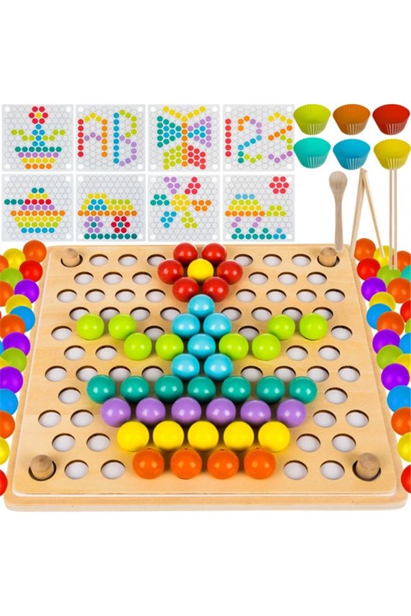 Wooden puzzle beads 22403