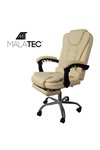 Office chair with footrest - beige Malatec 23287
