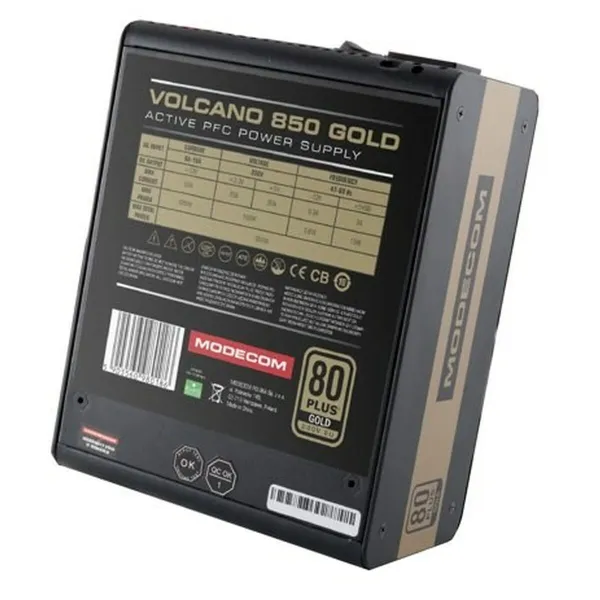Maitinimo blokas Modecom ZAS-MC92-SM-850-ATX-VOLCANO-GOL ATX 850 W 80 Plus Gold