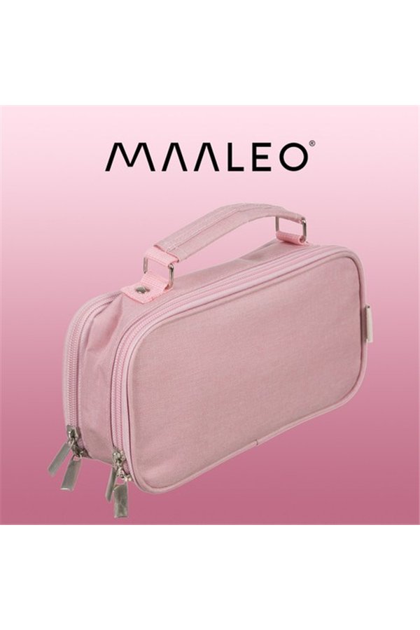 Double extendable pencil case - pink Maaleo 24517