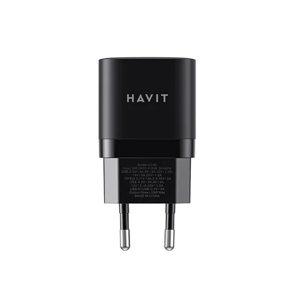 Сетевое зарядное устройство Havit UC30 EU Чёрный 30 W 33 W