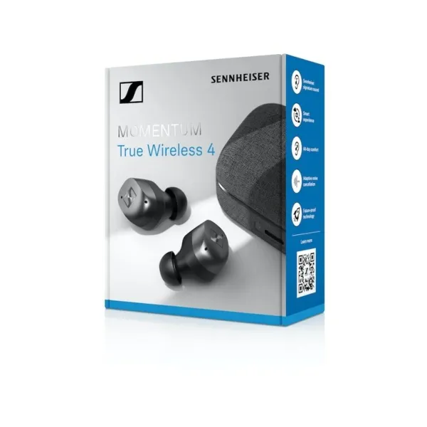 Bevielės ausinės su krovimo dėklu Sennheiser Momentum True Wireless 4 Juoda Grafito